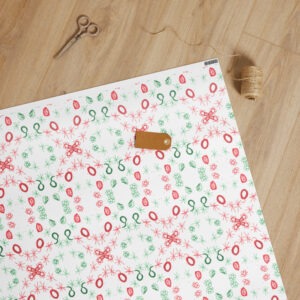 Holiday Wrapping Paper- Snowflakes and Ornaments Pattern