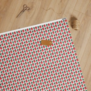 Holiday Wrapping Paper Sheets- Tree and Present Pattern